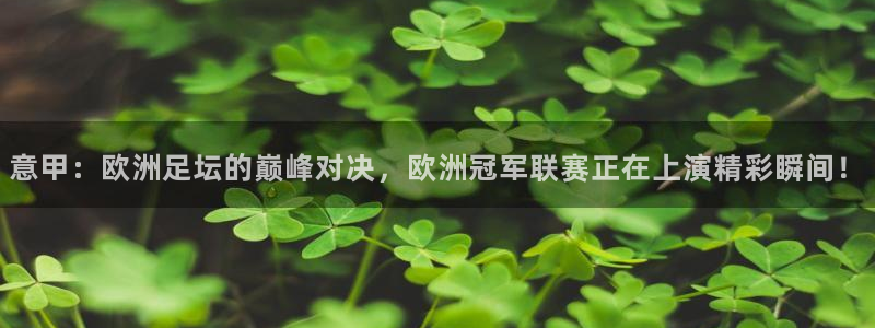 意甲：欧洲足坛的巅峰对决，欧洲冠军联赛正在上演精彩瞬间！