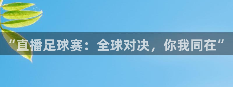 “直播足球赛：全球对决，你我同在”