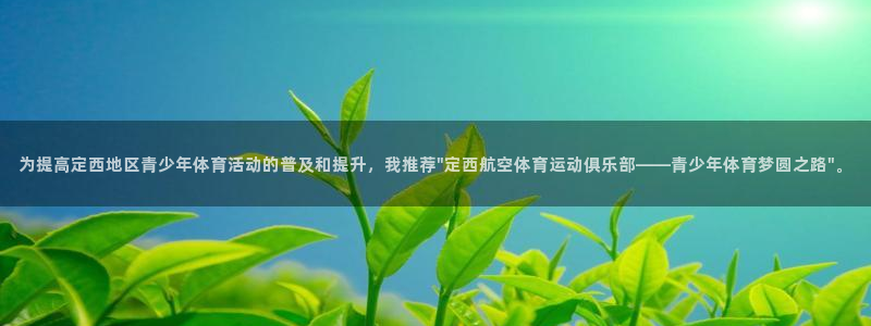 为提高定西地区青少年体育活动的普及和提升，我推荐\